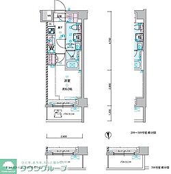GENOVIA谷塚 1Kの間取図画像