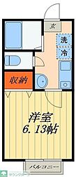 アベニュー金明 1Kの間取図画像