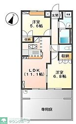 A・Hコンフォート 2LDKの間取図画像