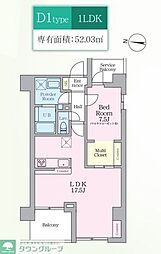 フィラーレ 1LDKの間取図画像