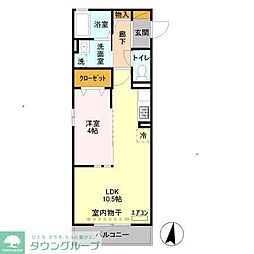 コンフォート 1LDKの間取図画像