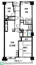 越谷南パークホームズ 3LDKの間取図画像