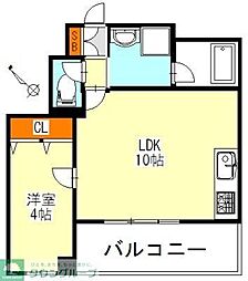 アベニュー高砂 1LDKの間取図画像