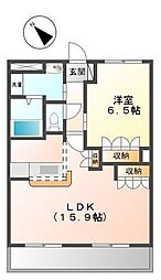 ア・ピアチェーレ 1LDKの間取図画像