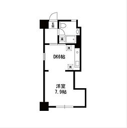 メゾン・ド・メルシー 1DKの間取図画像