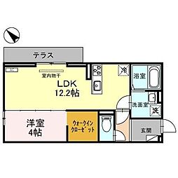 メゾンイロンデール 1LDKの間取図画像