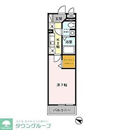M'sgarden 1Kの間取図画像