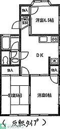 コーポアサヒ 3DKの間取図画像
