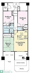 レクセルガーデンせんげん台 3LDKの間取図画像
