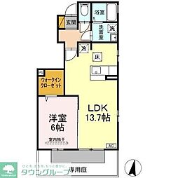 パストラル 1LDKの間取図画像