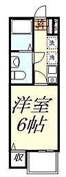 レイクタウンウエストR 1Kの間取図画像