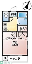 AIパレス1 1Kの間取図画像