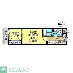 エスタディオ草加 2Kの間取図画像