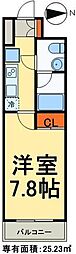 RisingPlace西新井 1Kの間取図画像