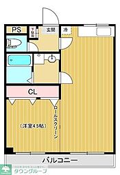 シャルマン谷塚駅前 ワンルームの間取図画像