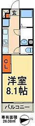 リブリ・南流山 1Kの間取図画像