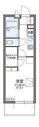 レオパレスフリージア 1Kの間取図画像