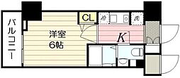 N-stageMisato 1Kの間取図画像