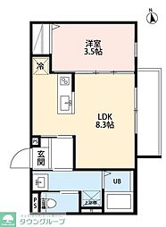 Cullinan MISATO(カリナン ミサト) 1LDKの間取図画像