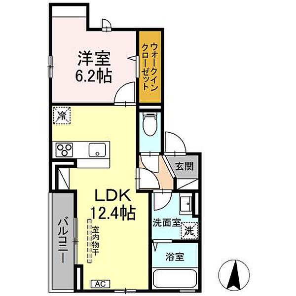 モンペリエ ｜広島県福山市南蔵王町4丁目(賃貸アパート1LDK・2階・44.70㎡)の写真 その1