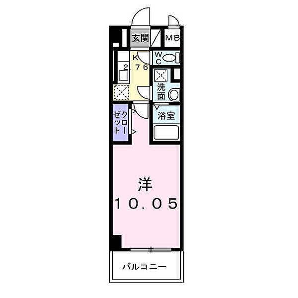 クロシェットＩＭＫ ｜広島県福山市多治米町4丁目(賃貸マンション1K・3階・30.33㎡)の写真 その2