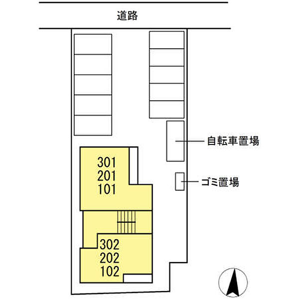 ブランノワール　アン ｜広島県福山市南手城町2丁目(賃貸アパート1LDK・2階・46.44㎡)の写真 その3