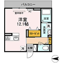 D-roomトラベシア  ｜ 広島県福山市東深津町2丁目（賃貸アパート1R・2階・32.55㎡） その2