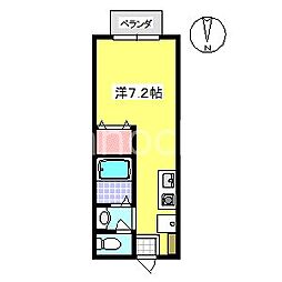 メゾン・ド・オランジュ ワンルームの間取図画像