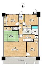 エバーライフ波多江駅前 4LDKの間取図画像