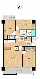 ふよう香椎浜ハイツ5-1 3LDKの間取図画像
