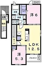 テイルウィンド 201 ｜ 兵庫県赤穂市北野中（賃貸アパート2LDK・2階・57.32㎡） その2