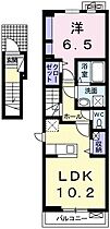 シャンディ・イースト 202 ｜ 兵庫県姫路市飾磨区中島（賃貸アパート1LDK・2階・44.66㎡） その2