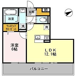間取図画像 1LDK