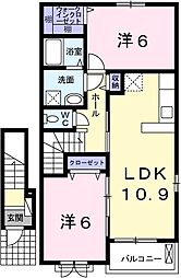 ヴィオラ 2LDKの間取図画像