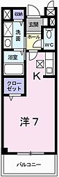 ブリーズ 1Kの間取図画像