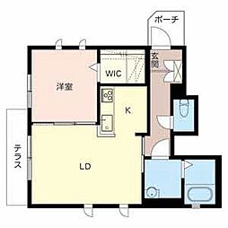 シャーメゾン城西 1LDKの間取図画像