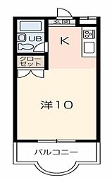 インペリアル加西 ワンルームの間取図画像