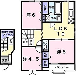 シティーアーク2号棟 3LDKの間取図画像