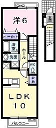 メゾン・カルム・M 1LDKの間取図画像