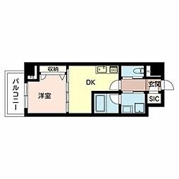 ベラ・ルーナ 1DKの間取図画像