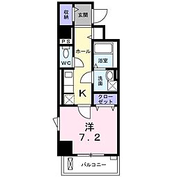 ボヌール姫路栗山町 1Kの間取図画像