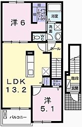 ベル・セーズ 2LDKの間取図画像
