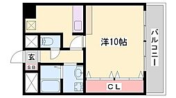 東今宿中村コーポ1 1Kの間取図画像