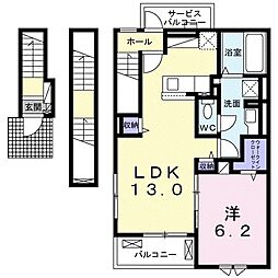 レガリア 1LDKの間取図画像