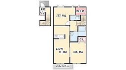 シャーメゾン塩屋 2LDKの間取図画像