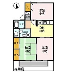 ジュネス・93 3DKの間取図画像