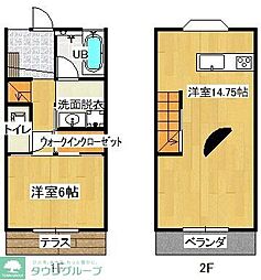 グレースパレスB 1LDKの間取図画像