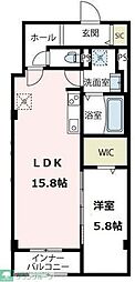 ディアテラス四季美台 1LDKの間取図画像