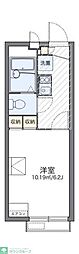 レオパレスラプランタン2 1Kの間取図画像