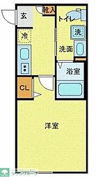 アベニール大和 1Kの間取図画像